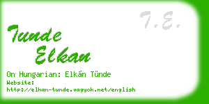 tunde elkan business card